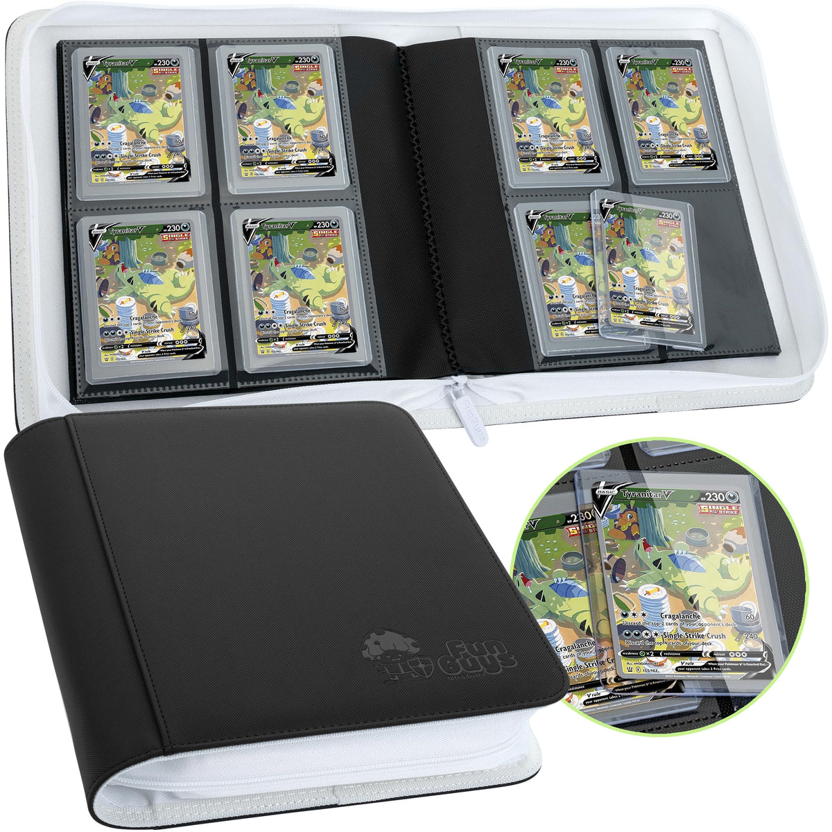 Zippered Toploader Binder — 128-Card Capacity