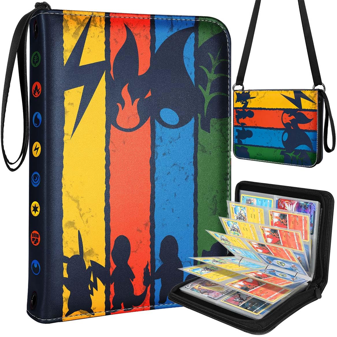 440-Card Expandable Binder with Shoulder Strap